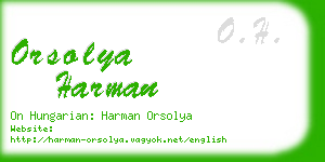 orsolya harman business card